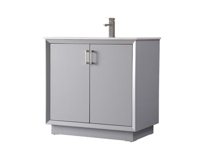 Elegant Furniture & Lighting - Hayes 36 Inch SIngle Bathroom Vanity In Grey - VF19636GR veiw 8