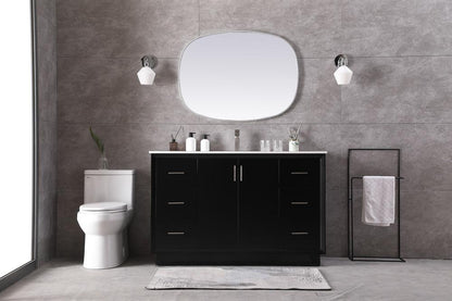 Elegant Furniture & Lighting - Hayes 54 Inch SIngle Bathroom Vanity In Black - VF19654BK veiw 5