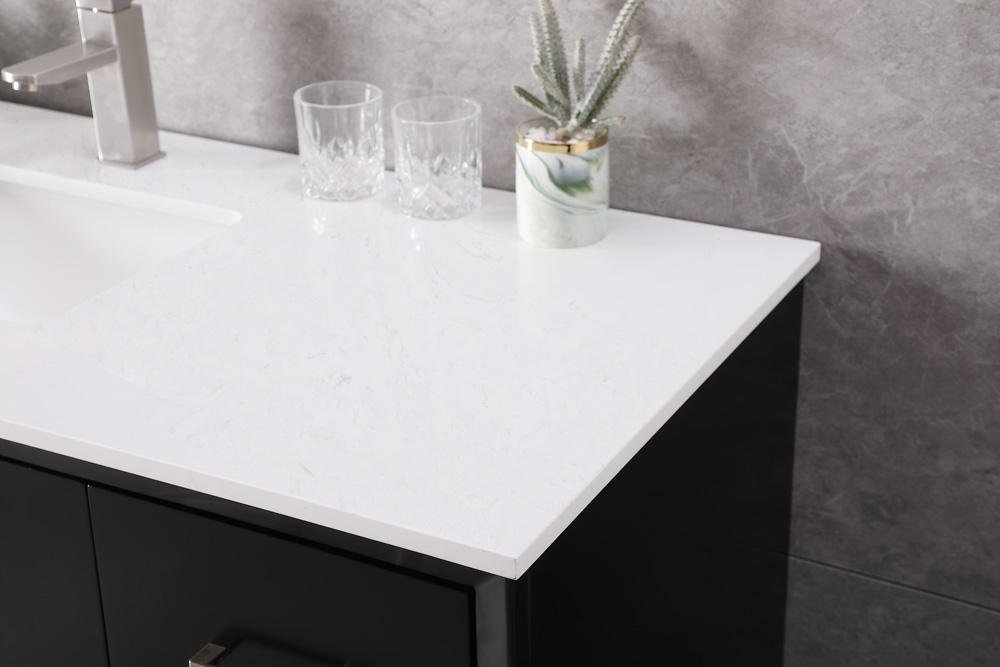 Elegant Furniture & Lighting - Hayes 54 Inch SIngle Bathroom Vanity In Black - VF19654BK veiw 6