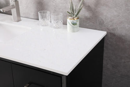 Elegant Furniture & Lighting - Hayes 54 Inch SIngle Bathroom Vanity In Black - VF19654BK veiw 6