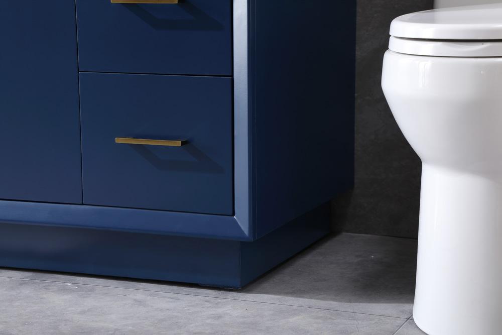 Elegant Furniture & Lighting - Hayes 84 Inch Double Bathroom Vanity In Blue - VF19684DBL veiw 7