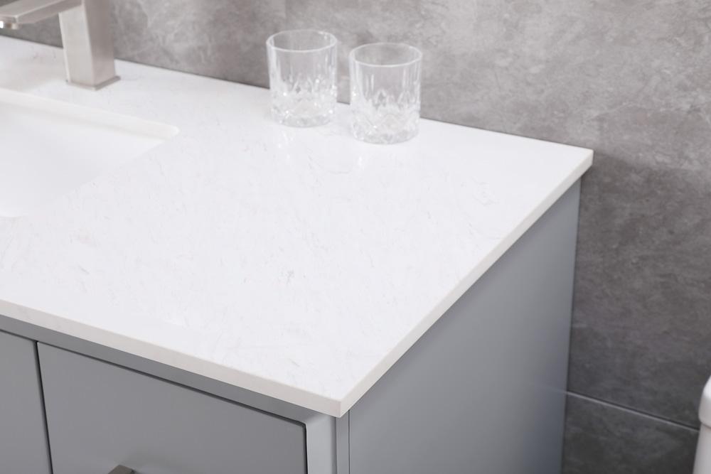 Elegant Furniture & Lighting - Hayes 84 Inch Double Bathroom Vanity In Grey - VF19684DGR veiw 6