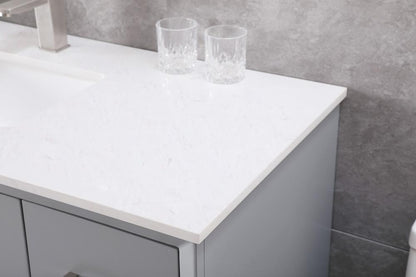 Elegant Furniture & Lighting - Hayes 84 Inch Double Bathroom Vanity In Grey - VF19684DGR veiw 6