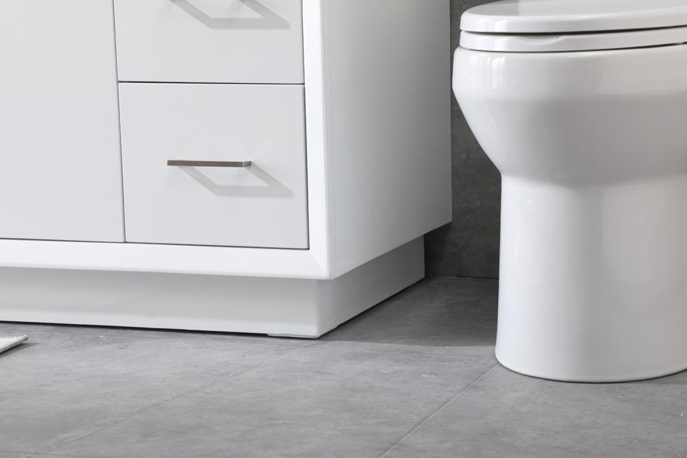 Elegant Furniture & Lighting - Hayes 84 Inch Double Bathroom Vanity In White - VF19684DWH veiw 7