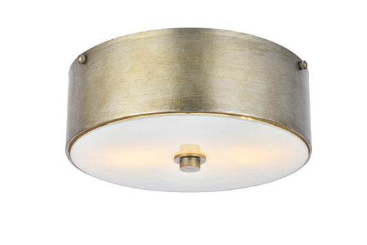 Elegant Furniture & Lighting - Hazen 2 light 12 inch Vintage Silver flush mount - LD6023 veiw 1