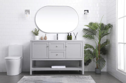Elegant Furniture & Lighting - Heath 54 Inch Single Bathroom Vanity In Grey - VF22254GR veiw 5