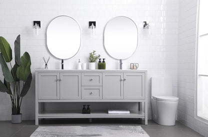 Elegant Furniture & Lighting - Heath 72 Inch Double Bathroom Vanity In Grey - VF22272DGR veiw 5