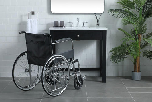 Elegant Furniture & Lighting - Hudson 36 Inch Bathroom Vanity In Black - VF14836MBK veiw 2