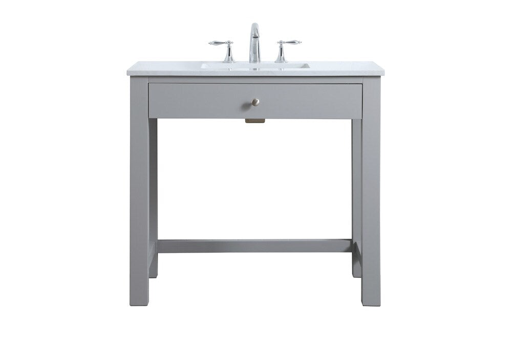 Elegant Furniture & Lighting - Hudson 36 Inch Bathroom Vanity In Grey - VF14836GR veiw 1