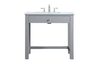 Elegant Furniture & Lighting - Hudson 36 Inch Bathroom Vanity In Grey - VF14836GR veiw 1