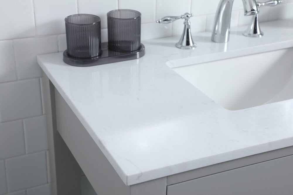 Elegant Furniture & Lighting - Hudson 36 Inch Bathroom Vanity In Grey - VF14836GR veiw 6