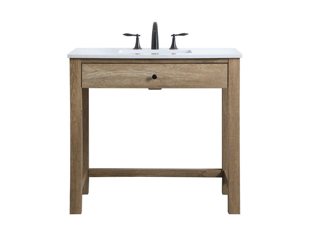 Elegant Furniture & Lighting - Hudson 36 Inch Bathroom Vanity In Natural Oak - VF14836NT veiw 1
