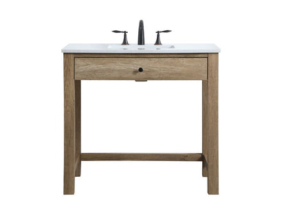 Elegant Furniture & Lighting - Hudson 36 Inch Bathroom Vanity In Natural Oak - VF14836NT veiw 1