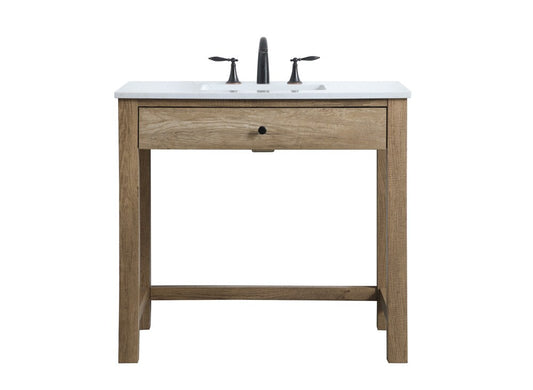 Elegant Furniture & Lighting - Hudson 36 Inch Bathroom Vanity In Natural Oak - VF14836NT veiw 1