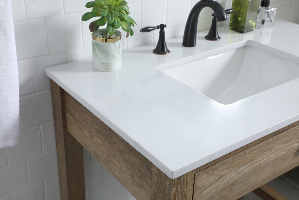 Elegant Furniture & Lighting - Hudson 36 Inch Bathroom Vanity In Natural Oak - VF14836NT veiw 6