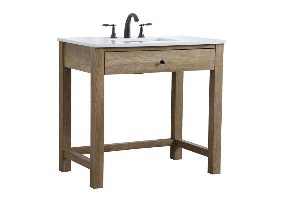 Elegant Furniture & Lighting - Hudson 36 Inch Bathroom Vanity In Natural Oak - VF14836NT veiw 8