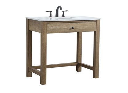 Elegant Furniture & Lighting - Hudson 36 Inch Bathroom Vanity In Natural Oak - VF14836NT veiw 8