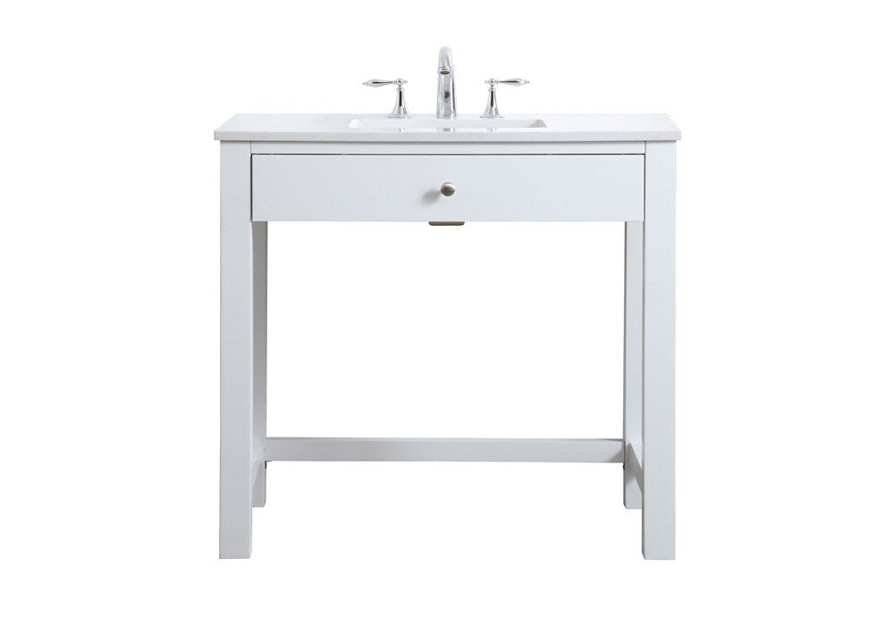 Elegant Furniture & Lighting - Hudson 36 Inch Bathroom Vanity In White - VF14836WH veiw 1