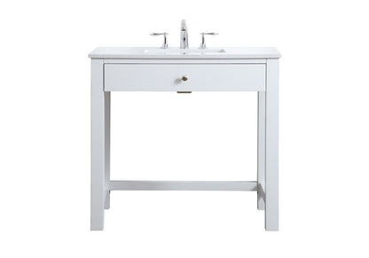 Elegant Furniture & Lighting - Hudson 36 Inch Bathroom Vanity In White - VF14836WH veiw 1