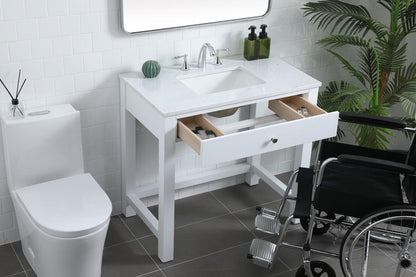 Elegant Furniture & Lighting - Hudson 36 Inch Bathroom Vanity In White - VF14836WH veiw 4