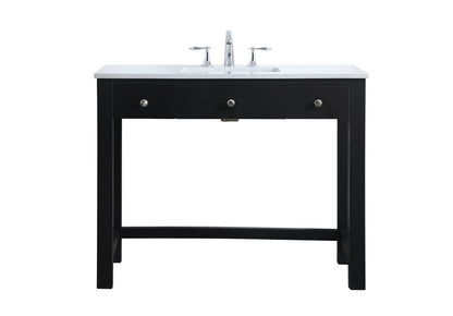 Elegant Furniture & Lighting - Hudson 42 Inch Bathroom Vanity In Black - VF14842MBK veiw 1