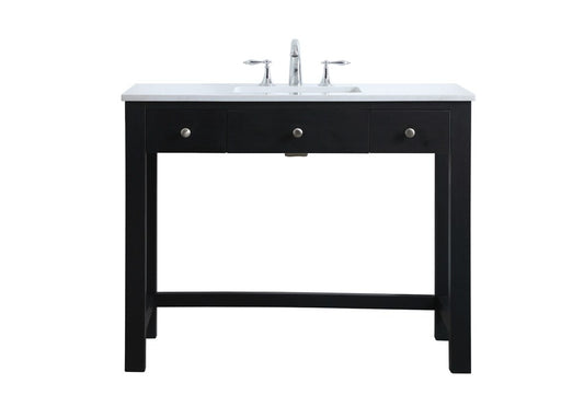 Elegant Furniture & Lighting - Hudson 42 Inch Bathroom Vanity In Black - VF14842MBK veiw 1