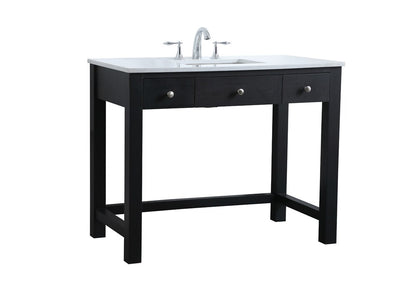 Elegant Furniture & Lighting - Hudson 42 Inch Bathroom Vanity In Black - VF14842MBK veiw 8
