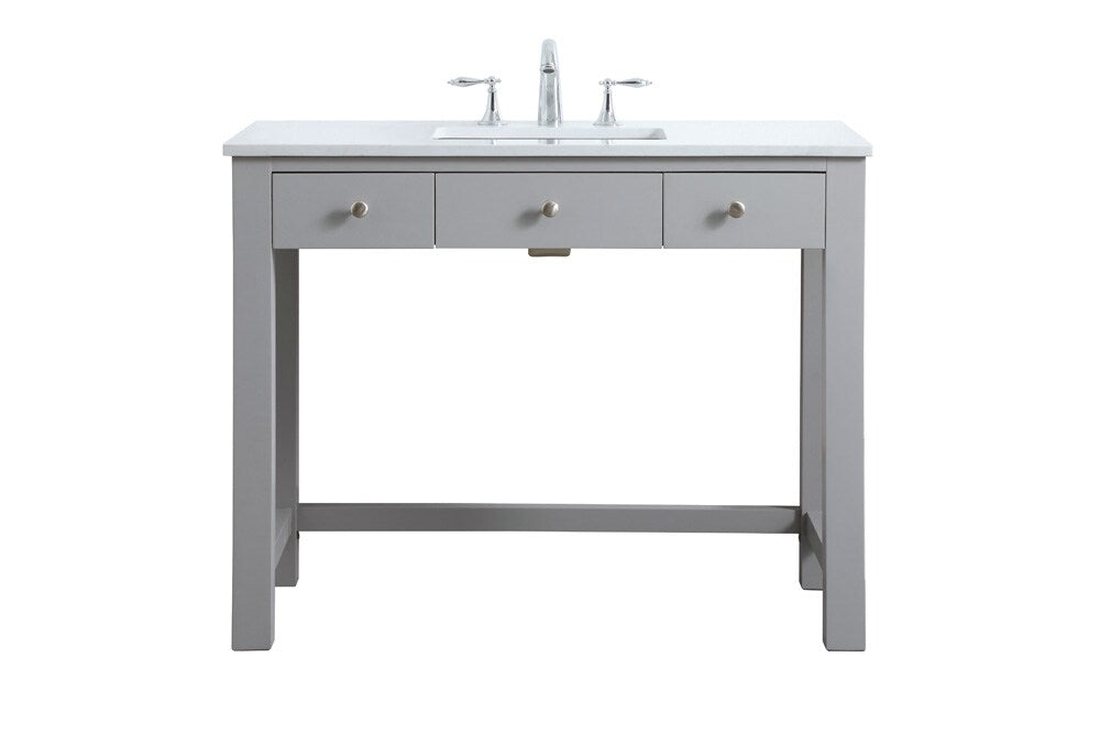 Elegant Furniture & Lighting - Hudson 42 Inch Bathroom Vanity In Grey - VF14842GR veiw 1