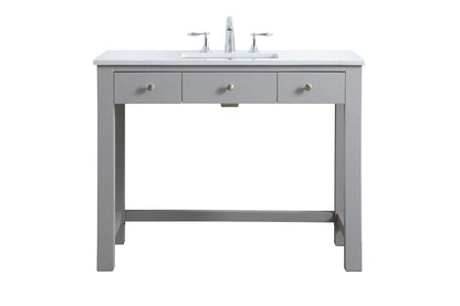 Elegant Furniture & Lighting - Hudson 42 Inch Bathroom Vanity In Grey - VF14842GR veiw 1