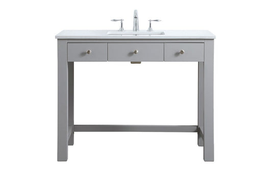 Elegant Furniture & Lighting - Hudson 42 Inch Bathroom Vanity In Grey - VF14842GR veiw 1