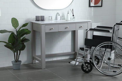 Elegant Furniture & Lighting - Hudson 42 Inch Bathroom Vanity In Grey - VF14842GR veiw 3