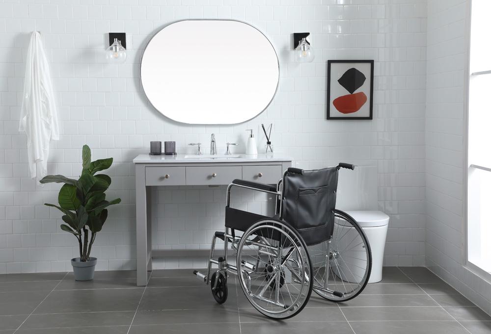 Elegant Furniture & Lighting - Hudson 42 Inch Bathroom Vanity In Grey - VF14842GR veiw 5