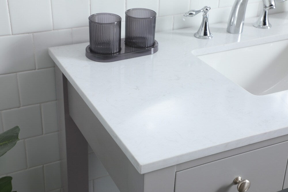 Elegant Furniture & Lighting - Hudson 42 Inch Bathroom Vanity In Grey - VF14842GR veiw 6