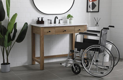 Elegant Furniture & Lighting - Hudson 42 Inch Bathroom Vanity In Natural Oak - VF14842NT veiw 3