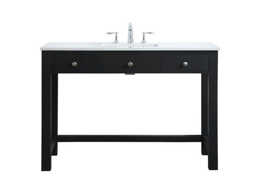 Elegant Furniture & Lighting - Hudson 48 Inch Bathroom Vanity In Black - VF14848MBK veiw 1