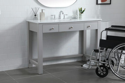 Elegant Furniture & Lighting - Hudson 48 Inch Bathroom Vanity In Grey - VF14848GR veiw 3