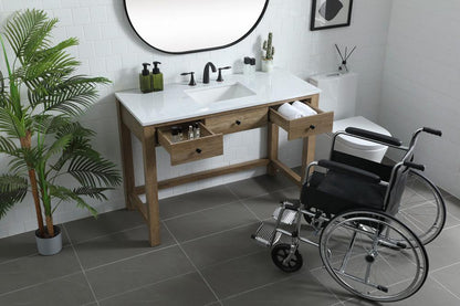 Elegant Furniture & Lighting - Hudson 48 Inch Bathroom Vanity In Natural Oak - VF14848NT veiw 4