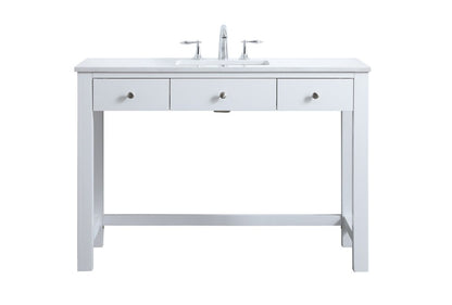 Elegant Furniture & Lighting - Hudson 48 Inch Bathroom Vanity In White - VF14848WH veiw 1