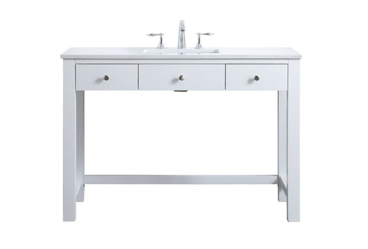 Elegant Furniture & Lighting - Hudson 48 Inch Bathroom Vanity In White - VF14848WH veiw 1