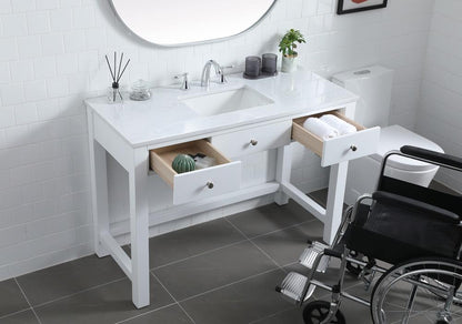 Elegant Furniture & Lighting - Hudson 48 Inch Bathroom Vanity In White - VF14848WH veiw 4