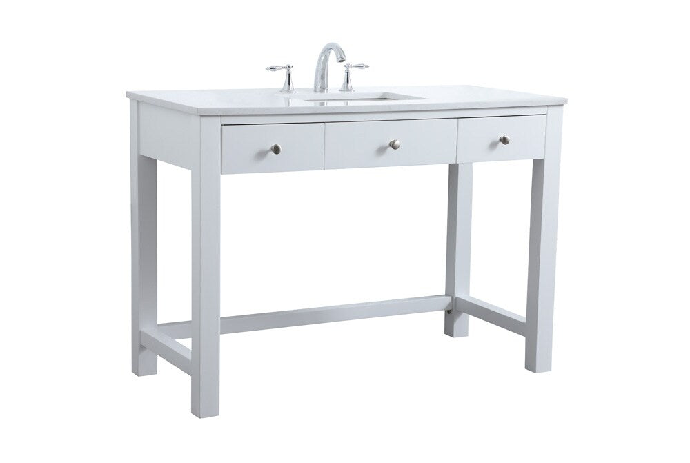 Elegant Furniture & Lighting - Hudson 48 Inch Bathroom Vanity In White - VF14848WH veiw 8