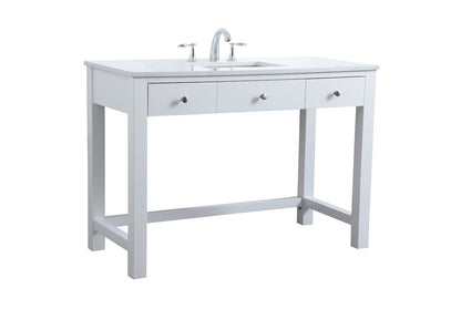 Elegant Furniture & Lighting - Hudson 48 Inch Bathroom Vanity In White - VF14848WH veiw 8