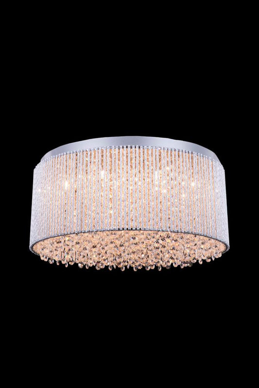Elegant Furniture & Lighting - Influx 12 light Chrome Flush Mount Clear Royal Cut Crystal - V2092F20C/RC veiw 1