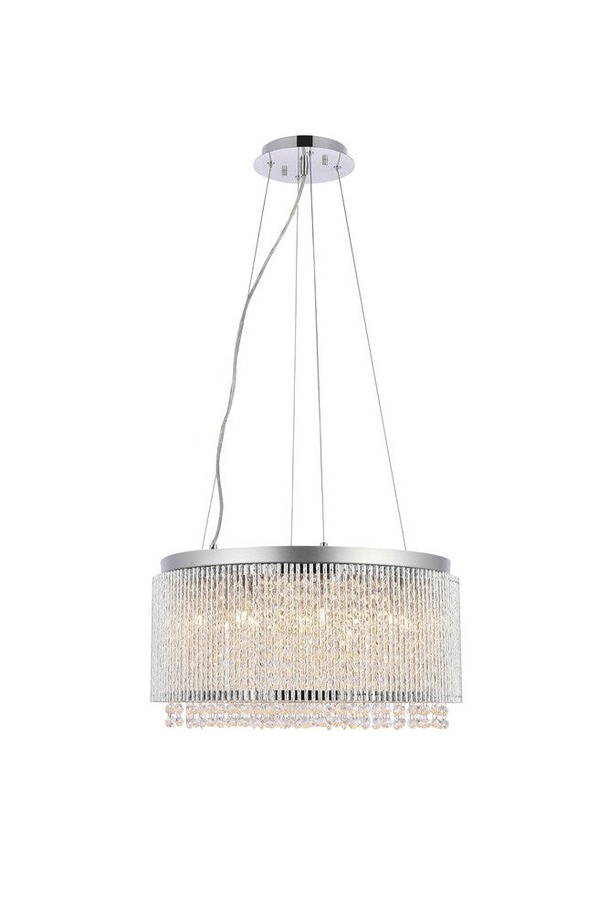 Elegant Furniture & Lighting - Influx 12 light Chrome Pendant Clear Royal Cut Crystal - V2092D20C/RC veiw 1