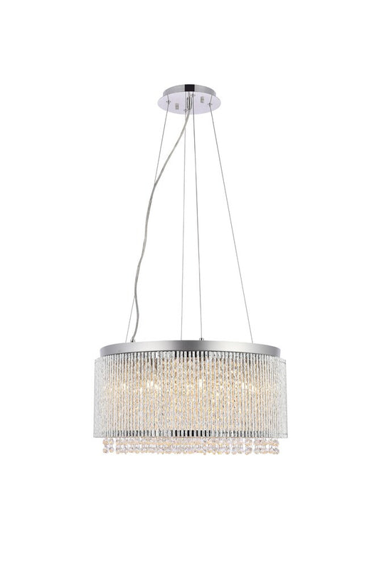 Elegant Furniture & Lighting - Influx 12 light Chrome Pendant Clear Royal Cut Crystal - V2092D20C/RC veiw 1