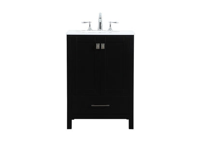 Elegant Furniture & Lighting - Irene 24 inch Single bathroom vanity in black - VF18824BK veiw 1