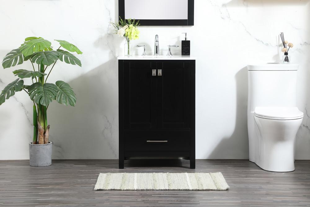 Elegant Furniture & Lighting - Irene 24 inch Single bathroom vanity in black - VF18824BK veiw 2