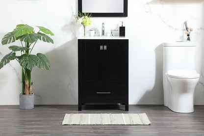 Elegant Furniture & Lighting - Irene 24 inch Single bathroom vanity in black - VF18824BK veiw 2