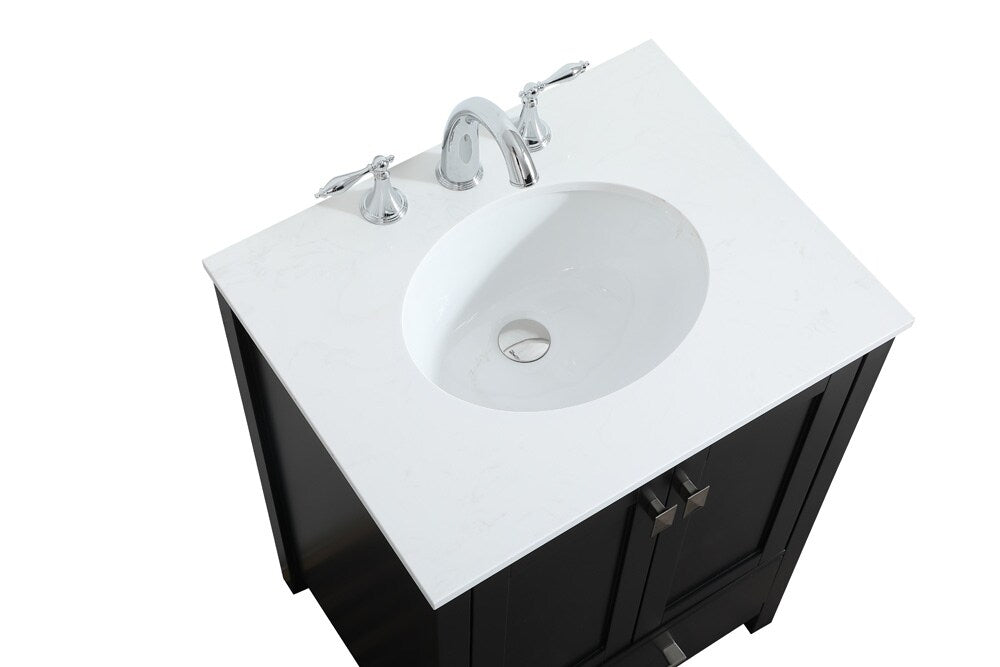 Elegant Furniture & Lighting - Irene 24 inch Single bathroom vanity in black - VF18824BK veiw 3