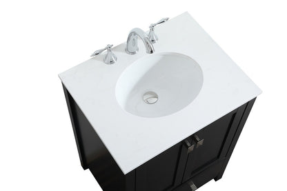 Elegant Furniture & Lighting - Irene 24 inch Single bathroom vanity in black - VF18824BK veiw 3